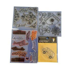 Clear Stamp Set Cardmaking Scrapbooking Crafts Various Designs & Phrases
